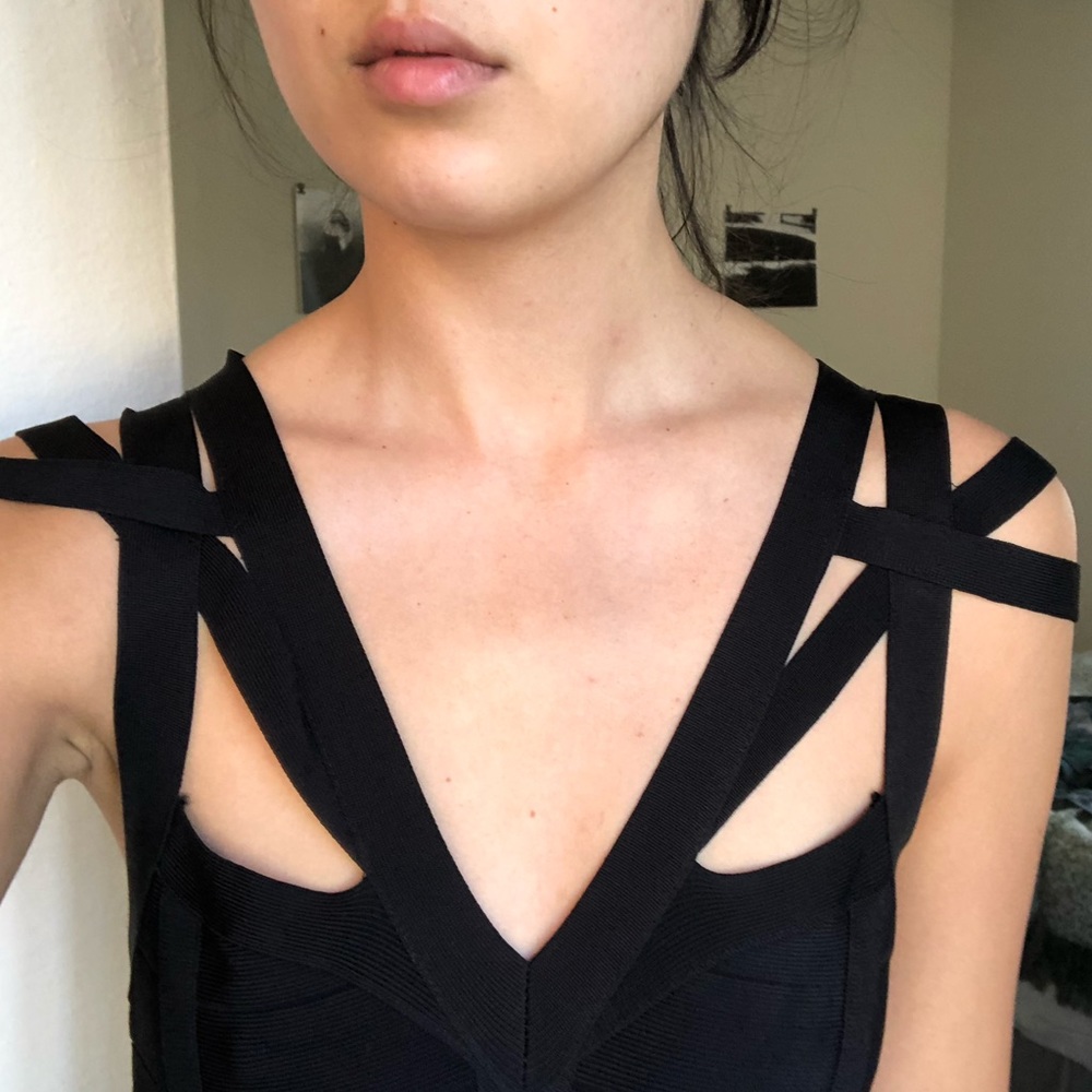 Black bandage Bebe dress